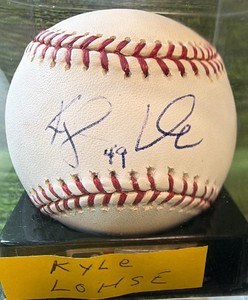 Kyle Lohse #49 Autographed Sweet Spot Official Major League Rawlings Baseball in Display Case