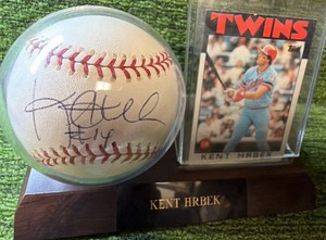 Kent Hrbek #14 Sweet Spot Autograph Official Major League Rawlings Baseball- Minnesota Twins HOF 1st Baseman