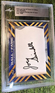 2022 Leaf Hall of Fame Cut Edition Joey Giardello International Boxing Hall of Fame