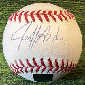 Jeff Andra Sweet Spot Autographed Topps COA Official Major League Rawlings Baseball