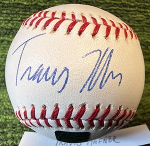 TRAVIS HAFNER AUTOGRAPHED MLB BASEBALL TOPPS RESERVE wTOPPS HOLOGRAM