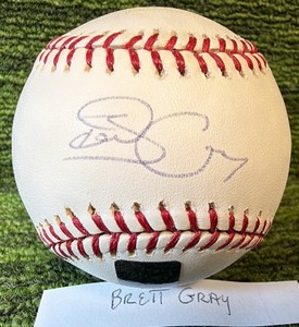 Brett Gray Sweet Spot Autographed Topps COA Official Major League Rawlings Baseball 
