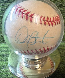 Dave Stewart(3X W.S. Champion Pitcher) Autographed Sweet Spot Official Major League Rawlings Baseball In Display Case