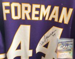 Chuck Foreman #44 Autographed Minnesota Vikings Football Hoodie w/ Numbered Autograph Card !!!