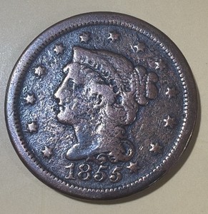 1855 Large Cent Penny