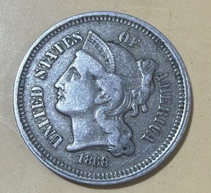 1868 Three Cent Nickel