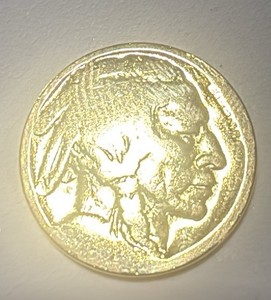 24kt Gold Plated Buffalo Nickel