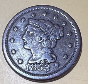 1853 Large Cent Penny