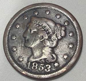 1853 Large Cent Penny