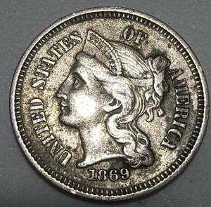 1869 Three Cent Nickel