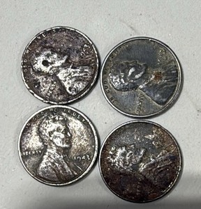 Lot of 4 Steel Pennies
