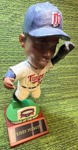 Kirby Puckett Legend Of The Dome Bobblehead 2009 MN Twins SGA Game Ticket ACC