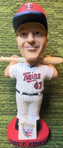 MINNESOTA TWINS COREY KOSKIE RED BASE 03 CENTRAL DIVISION BOBBLEHEAD