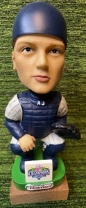 AJ Pierzynski 2003 Minnesota Twins Catcher Bobblehead.MLB Baseball Green Base Originally