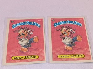 Garbage Pail Kids Wacky JACKIE & Loony LENNY - 2 cards lot