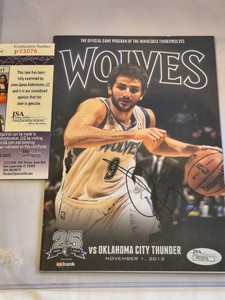 Ricky Rubio Signed program with COA