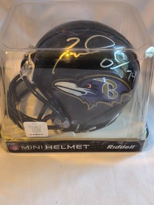 Signed Michael Orr Ravens Mini Helmet
