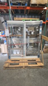 72 in. x 80 in. V-2500 White Vinyl Right-Hand Full Lite Sliding Patio Door wWhite Interior