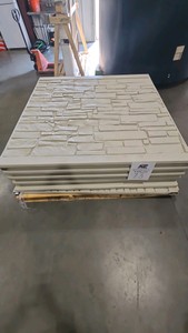 (10) 6x6 Vinyl Fence Panels - Beige Granite Allegheny