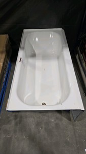 Maui 60 in. x 30 in. Alcove Soaking Bathtub with Left Drain in White