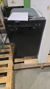 18 in. Front Control Dishwasher in Black with Stainless Steel Tub
