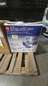 Master Flow 1450 CFM SIlver Electric Powered Gable Mount Electric Attic Fan