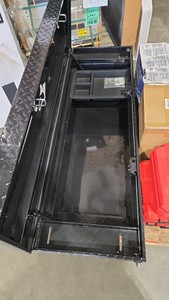 Husky 62 in. Crossover Truck Tool Box in Aluminum, w Low Profile for Mid Size Trucks, in Matte Black