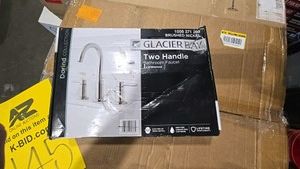 Glacier Bay Dorind 8 in. Widespread Double-Handle High-Arc Bathroom Faucet in Brushed Nickel