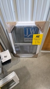 JELD-WEN V-2500 Series 29.5 in. x 40 in. Double Pane Double Hung Vinyl Low-E White Nail Fin Frame New Construction Window