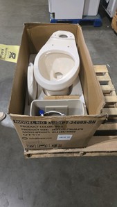 Toilet 17 in. Chair Height 1.11.6 GPF Dual Flush Elongated 2-pcs Toilet in Bone with Map Flush 1000g, Seat Included
