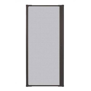 Andersen 36 in. x 80 in. LuminAire Bronze for Single Entry Door 32 in.-36 in. Universal Handed Aluminum Retractable Screen Door