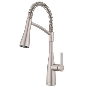 Kwan Single-Handle Culinary Pull Down Sprayer Kitchen Faucet in Spot Defense Stainless Steel