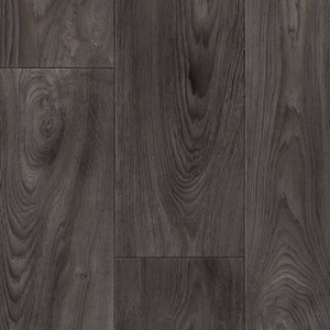 TrafficMaster Scorched Walnut Charcoal Wood 10 MIL x 7 6 12 ft. Wide Waterproof Vinyl Sheet Flooring