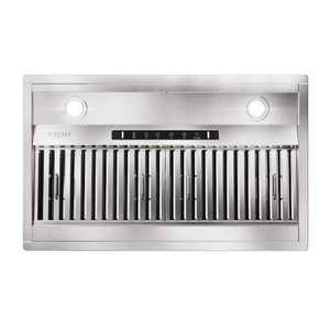 VIKIO 42 in. 680 CFM Convertible Ducted to Ductless Insert Range Hood in Stainless Steel with Washable Filters and LED Lights