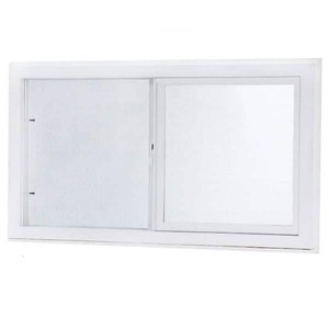 TAFCO WINDOWS 32.25 in. x 14.25 in. White Left-Hand Double-Pane Insulated Glass Vinyl Sliding Basement Window with Screen
