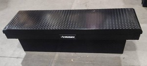 Husky 72 in. Crossover Truck Tool Box in Aluminum, w Standard Profile for Full Size Trucks, in Matte Black