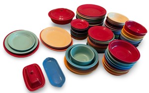 B2- Multi-Colored Vintage Fiesta Dishes