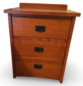 B3 - Mission Style Three Drawer Nightstand