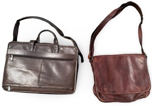 G-Mens Leather Workbag & Crossbody Bag