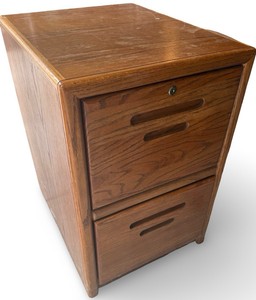 G-Two Drawer Wood File Cabinet