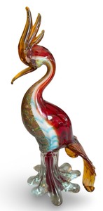 G-Murano Style Art Glass Bird Figurine