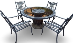OS- Lovely Outdoor Patio Set - Round Table & 4 Matching Chairs