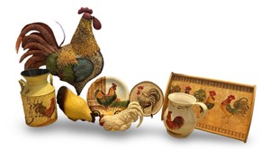 B1-Chicken & Rooster Decor Lot