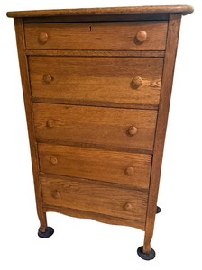 B2- Primitive Five Drawer Dresser