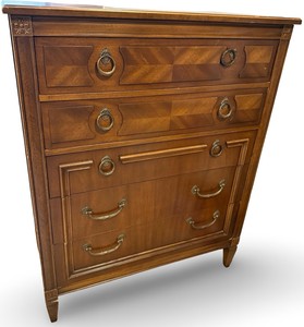 MB- Vintage French Style Tall Chest of Drawers Dresser