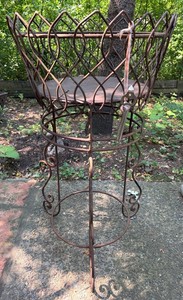 Wrought Iron Round Plant Stand  Beverage Stand #1