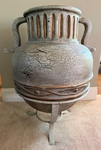 Large Decorative Urn Planter on Stand - 24 X 32 in - #1