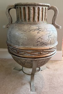 Large Decorative Urn Planter on Stand - 24 X 32 in - #2