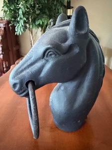 Horse Head Cast Iron Hitching Post - 8.5 in