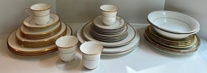 Assorted White & Gilt China Mixed Lot